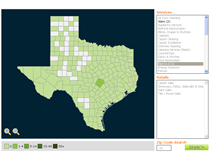 Single State Counties & Zip Codes 5