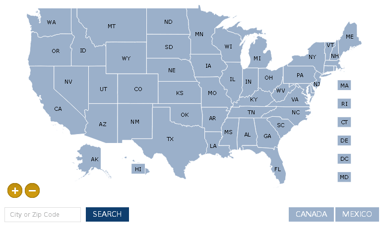 USA States and Counties - Responsive Map