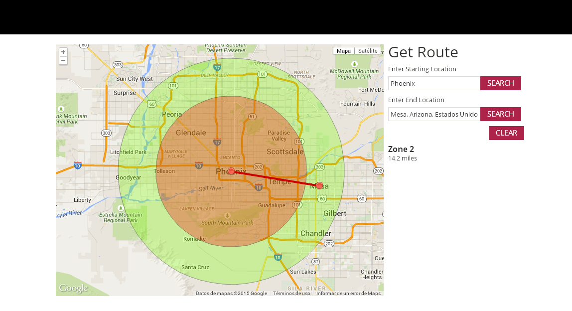 Circle Territories on Google Map