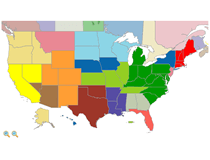 USA States & Canada Provinces