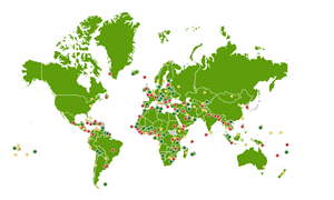 World with Icons at Global View