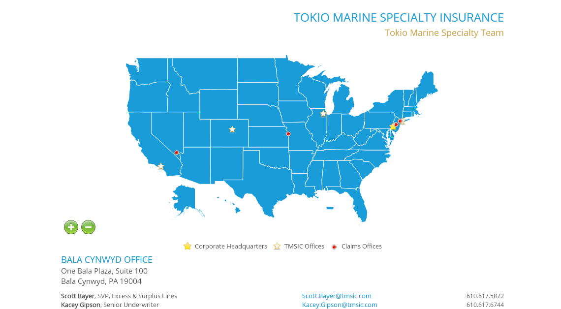 USA States Map with Google Maps