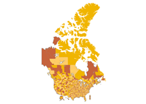 USA Counties & Canada Municipalities