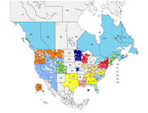 USA, Canada & Mexico Counties