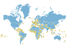 Interactive World Map with Countries